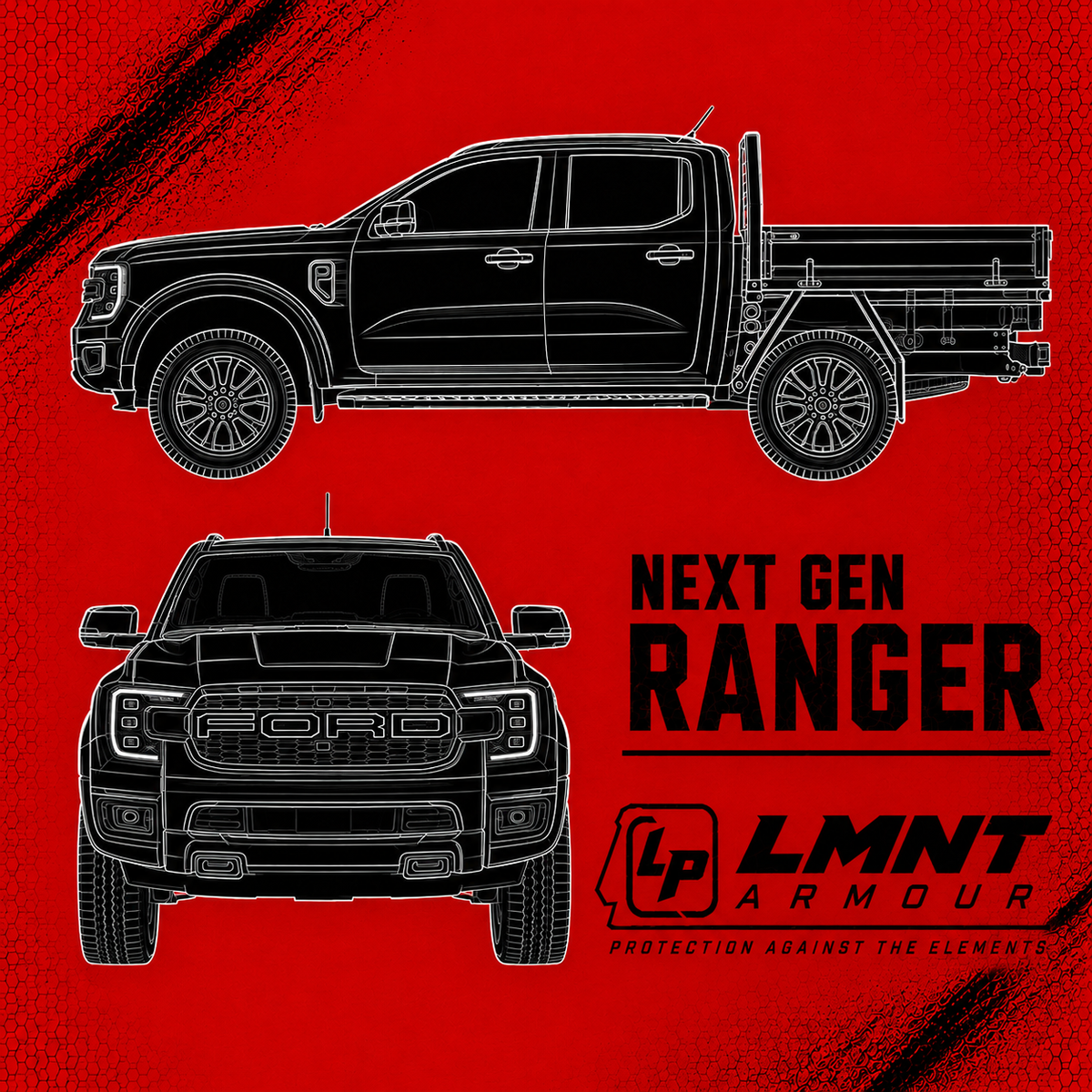Ford Ranger Next Gen - LMNT Armour DIY Kit -