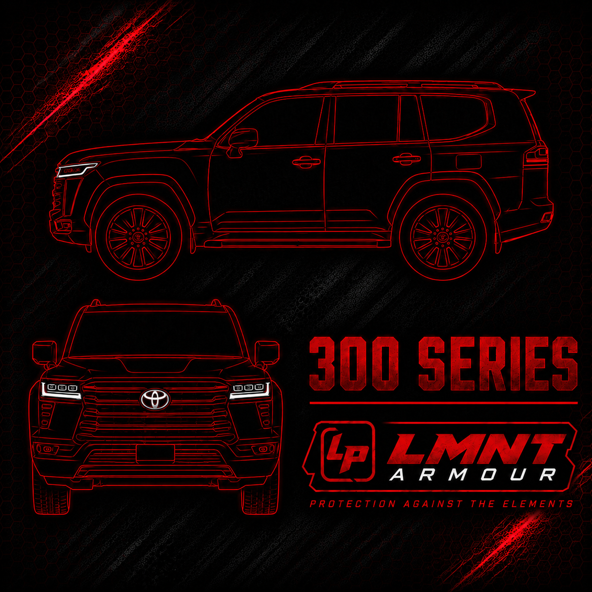 Toyota 300 Series Land cruiser - LMNT Armour DIY Kit-